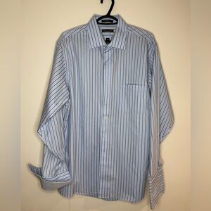 Van Heusen Light Blue Striped Dress Shirt